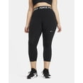thumbnail image 2 of Nike Womens Plus Size Pro Cropped Leggings black Size 3X, 2 of 5