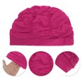 thumbnail image 3 of Unique Bargains 1 Pc Breathable Pleated Style Swimming Cap Rose Red, 3 of 6