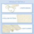 thumbnail image 4 of Unique Bargains 2pcs Crochet Bandanas Knitted Head White Black, 4 of 7