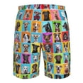 thumbnail image 6 of Kll Cute Dogs Collage Men'S Casual Summer Beach Shorts Hawaiian Shorts With Pockets-Xx-Large, 6 of 9