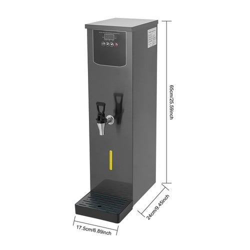 Hot Water Dispenser, 30L 3000W Boiling Water Machine with Step Heating, 110V, Stainless Steel, Fast Heating, Anti-Dry Burn Protection, for Office, Home, Commercial Use, Silver