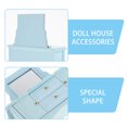 thumbnail image 3 of Doll House Mini Wooden Dressing Table with Mirror Mini Wooden Dresser Model Decor, 3 of 8