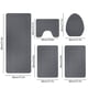 thumbnail image 3 of Kit De Alfombrilla De Bao 5pc Para Uso En El Bao, Ideal Para El Piso Completo Del Bao, Proporcionando Comodidad Y Estilo Para Uso Familiar Y Adulto En Entornos Domsticos, UKHBMC | Gray, 3 of 9