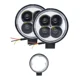thumbnail image 2 of Par Faros 4 Led Redondos Auxiliares Auto Moto Fija Estrobo, 2 of 8
