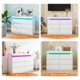 thumbnail image 6 of 6 Drawer White Dresser with Sliding Top & LED Lights, Modern Storage Chest with Charging Station for Bedroom, Closet, Entryway, Hallway, 6 of 6