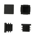 thumbnail image 1 of Tapa de extremo de inserción de tubo de diseño plástico Uxcell negra 19 x 19mm 60pcs, 1 of 7