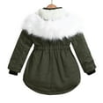 thumbnail image 4 of Girls Puffer Jacket Kids Winter Coat with Pocket Zipper Hooded Coat Warm and Windproof Thick Warm Outwear for Girls 7-9 Years, 4 of 9