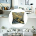 thumbnail image 5 of nygtbtfer Linen Throw Pillow Cover Oryginal Painting of Winter Mountain Landscape and Farm Home Decor Pillowcase Cushion Cover for Sofa Couch Bed and Car White, 5 of 7