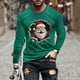 thumbnail image 1 of Blusas y camisas de manga larga con cuello redondo para hombre Blusa de manga larga con cuello redondo y estampado navideño para hombre Blusa de poliéster para hombre, 1 of 4
