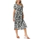 thumbnail image 4 of VESTIDO CASUAL DE VERANO PARA MUJER CON CUELLO EN V Y MANGA CORTA, HOLGADO CON BOLSILLOS, ESTAMPADO FLORAL, M GRIS VERDE, 4 of 6
