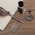 thumbnail image 2 of HLONK English Calligraphy Feather Dip Quill Pen Writing Set  5 Nibs Included  Gift Box Stationery for Artistic Expression and Creative Writing  Traditional Quill Pen with Ink for Unique H, 2 of 9