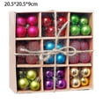 thumbnail image 2 of 99 bolas de árbol inastillables de decoración navideña, decoraciones de temporada para fiestas coloridas, 2 of 5