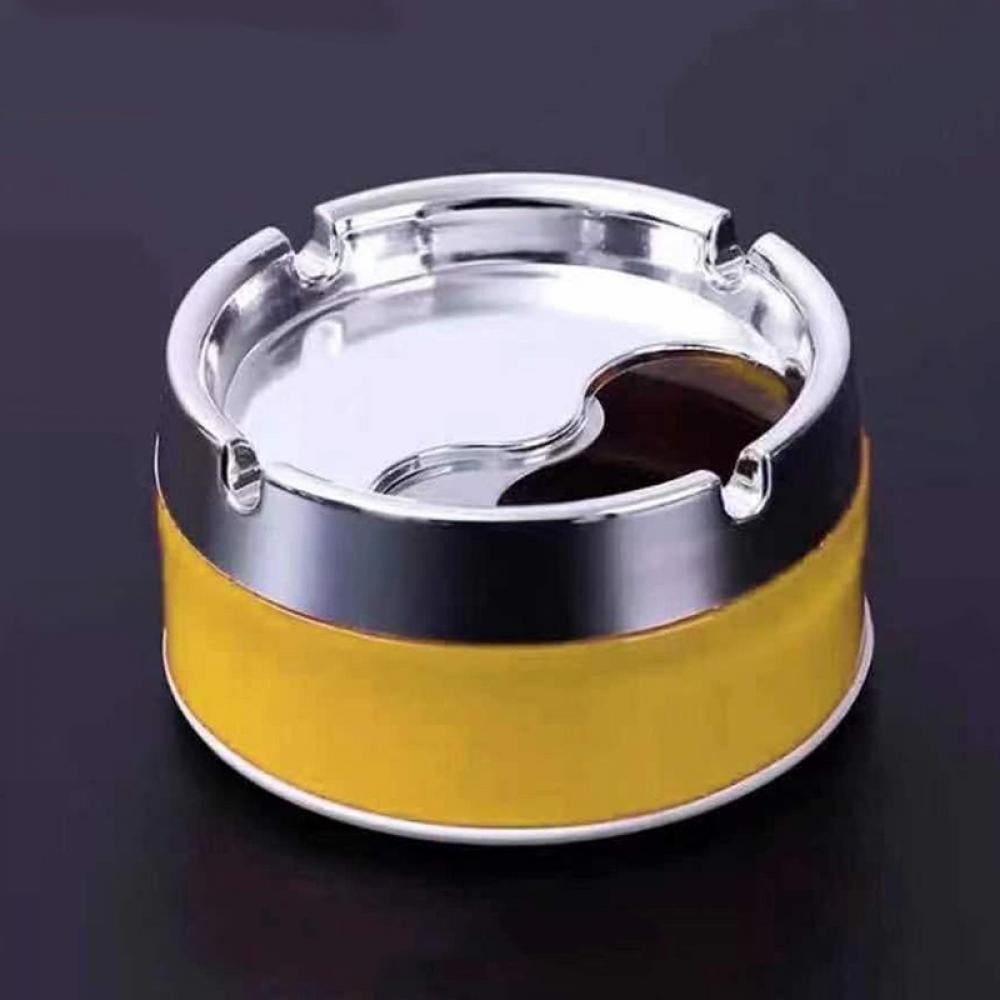 Sealed Windproof Ashtray,Stainless Steel Ashtrays for Cigarettes,Rotating Lid Convenient