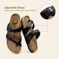 thumbnail image 5 of DREAM PAIRS Women's Cork Style Slides Comfortable Arch Support Sandals with ArchFrame Dual Midsole Suede Insole Slip-on Flat Sandals, 5 of 7