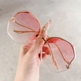 thumbnail image 3 of Gafas de sol de mujer de alta gama, de moda, de media montura, lisas, protección solar para exteriores, protección UV, gafas de sol de montura grande color ruborizadas, 3 of 6