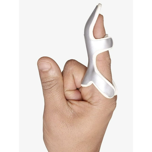 ISTAR Frog Type Finger Splint Finger Straightening Brace with Padded Aluminum Fixing