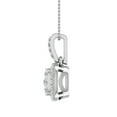 thumbnail image 2 of 1/3 Carat Diamond Cushion Shape Halo Pendant Necklace in 10K White Gold (I1-I2 Clarity), 2 of 3