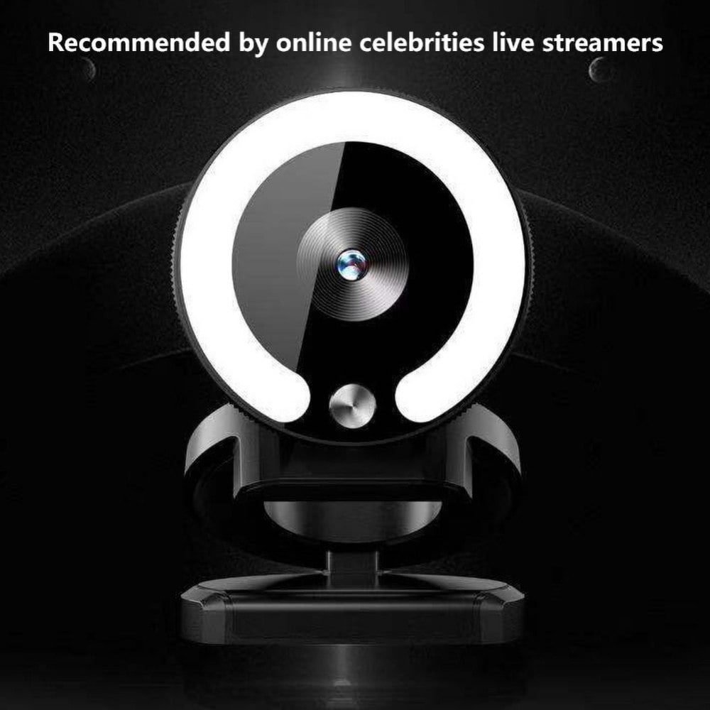 4K Webcam Streaming Camera For Live Broadcasting Usb Camera with Microphone for Computer - Fill Light HD 1080P