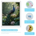 thumbnail image 3 of Diamond Art Kit for Adults, Peacock Serenity In Blooming Garden Diamond Painting for Adults Beginners, 5D DIY Diamond Art Painting Kits, Colorful Diamond Painting Craft for Home Decor 12x16, 3 of 7