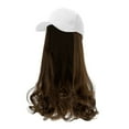 thumbnail image 3 of LINMOUA Casquette de Baseball avec Extensions de Cheveux Longue Coiffure Bouclée Ajustable Perruque Amovible Chapeau 17.7 Pouces pour Femme Fille, 3 of 5