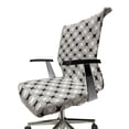 thumbnail image 6 of Ambesonne Geometric Office Chair Cover Stretchable High Back, Abstract Forms Pattern, Pale Grey Charcoal Grey, 6 of 6