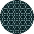 thumbnail image 1 of Ahgly Company Machine Washable Indoor Round Transitional Night Black Area Rugs, 4' Round, 1 of 7