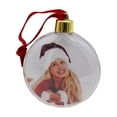 thumbnail image 1 of Ruifaya Bola de adorno para fotos de Navidad, adorno de marco de fotos colgante de plástico transparente para Navidad, adornos para fotos familiares, decoración para árbol de Navidad, marcos de foto, 1 of 7