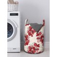 thumbnail image 3 of Floral Laundry Bag, Japanese Culture Cherry Blossom Coming of the Spring Birth of the Nature, Basket with Handles Drawstring Closure for Laundromats, 13" x 19", Ruby Pale Pink Cream, by Ambesonne, 3 of 4
