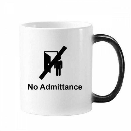 

No Adttance Warning Symbol Changing Color Mug Morphing Heat Sensitive Cup With Handles 350 ml
