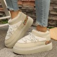 thumbnail image 4 of Bnwani Womens Boots,Winter Boots,Non-slip,Slip-on,Platform,Cozy,Beige,37(US:6), 4 of 7