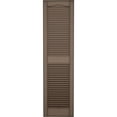 thumbnail image 4 of 14 1/2"W x 80"H EverColor Open Louver Shutters, w/Installation Shutter-Lok's & Matching Screws (Per Pair), French Roast, 4 of 8
