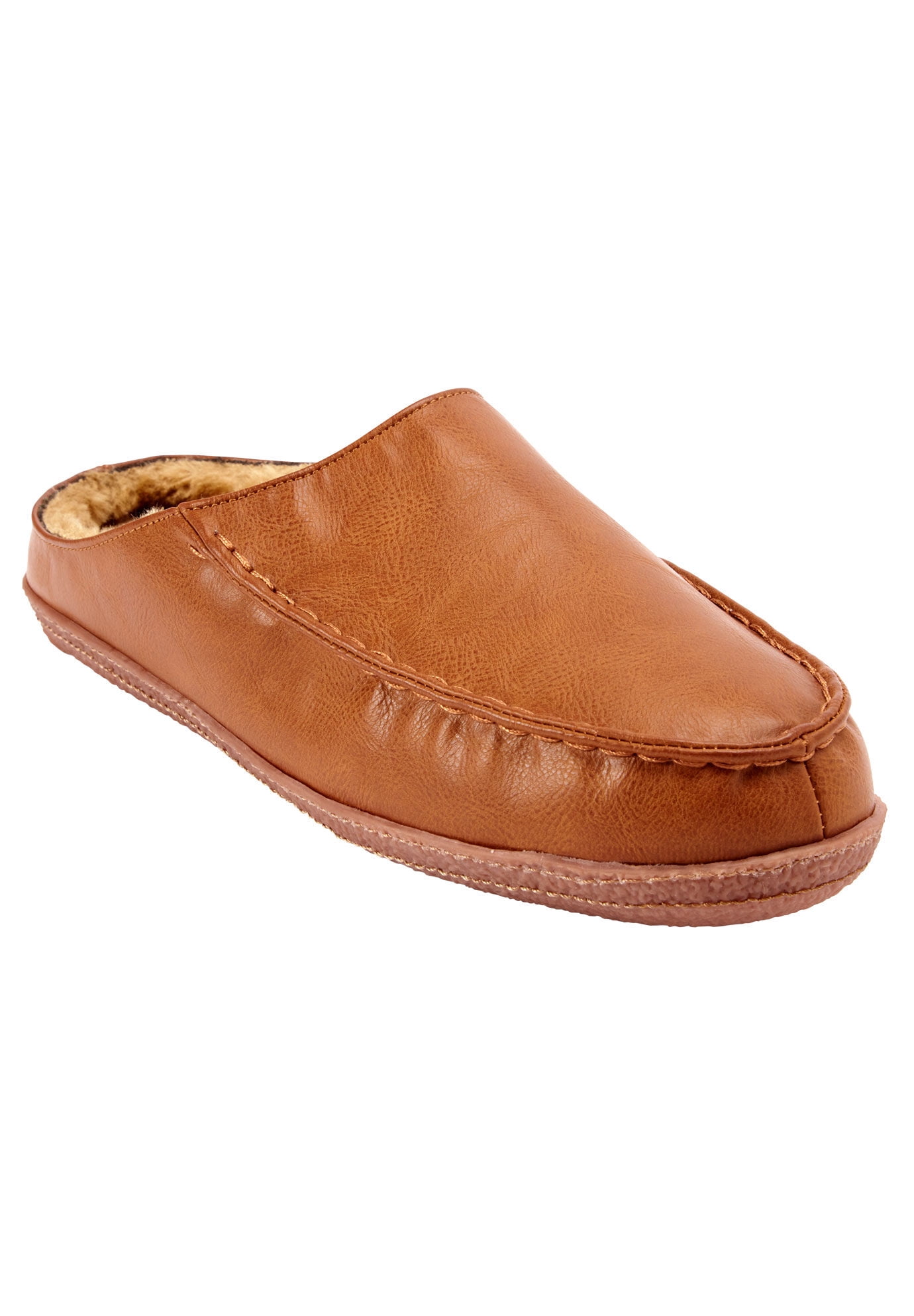 Tall Fur-Lined Clog Slippers 