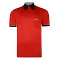 thumbnail image 1 of Gabicci Contrasting Collar & Cuff Patterned Jersey Polo Shirt, 1 of 1
