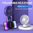 thumbnail image 4 of JELLOO Tabletop Handheld Portable Fan Five-Speed Portable Fan Folding Portable Fan Multi-Purpose Portable Fan, 4 of 5