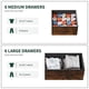 thumbnail image 5 of ChaoLink Cajonera para dormitorio, cómoda para pasillo, recibidor, organizador de almacenamiento con tela, marco metálico resistente, superficie de madera, 5 of 7