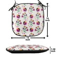 thumbnail image 5 of Abstract Chair Seating Cushion Set of 6, Colorful Botany Pattern with Quirky Design Cartoonish Flowers Illustration, Seat Pads for Office with Anti-slip Backing, 16"x16", Multicolor, by Ambesonne, 5 of 7
