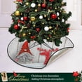 thumbnail image 6 of GZHJMY Christmas Reindeer Christmas Tree Mat, Round Christmas Tree Stand Mat Decoration for Holiday Party Home Christmas Day Ornaments Floor Door, 28.3", 6 of 6