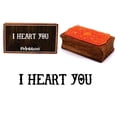 thumbnail image 1 of Printtoo I Heart You Calligraphy Rectangular Wooden Rubber Stamp Block Scrap-Booking, 1 of 2