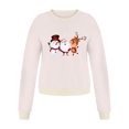 thumbnail image 4 of Sudaderas cortas estampadas de manga larga informales para mujer a la moda navideña Pompotops gfhjh8471, 4 of 4