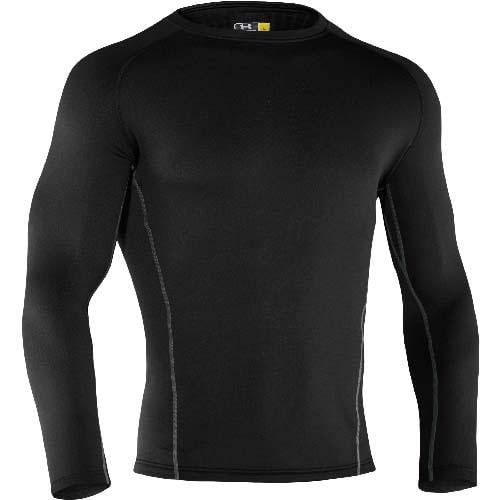 Under Armour 1239727 Men's Black Base 3.0 Crew Long Sleeve Shirt by Under Armour