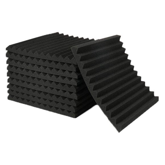 100Pcs Acoustic Soundproof Foam Sound Absorbing Panels Sound Insulation Panels Wedge for Studio Walls Ceiling
