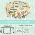 thumbnail image 5 of Floral Round Table Cloth 60 Inch,Beautiful Herbs Flowers Tablecloth Waterproof Stain Wrinkle Resistant Washable Circle Table Cover for Home Kitchen Dining Room Party Outdoor Picnic, 5 of 5