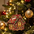 thumbnail image 2 of DIY Christmas Candy House Ornaments Gingerbread House Kit Tabletop Decor Holiday Art Craft Gift for Adults, 2 of 9