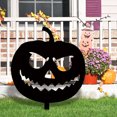 thumbnail image 3 of Halloween Metal Black Pumpkin Decor Halloween Yard Lawn Stakes Garden Scare Silhouette Statues Stakes for Home Yard Outdoor Decorations, 3 of 4