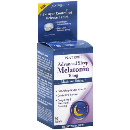 Natrol avancée du sommeil Mélatonine comprimés, Force maximum 10 mg 60 ch (pack de 3)