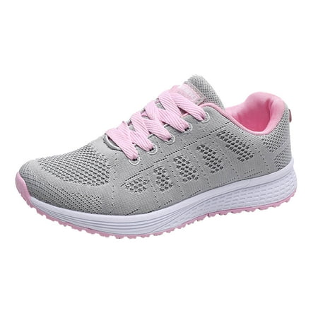 

Honeeladyy Sales Flying Woven Sports Shoes Women s Breathable Mesh Casual Flat Bottom Light Shoes