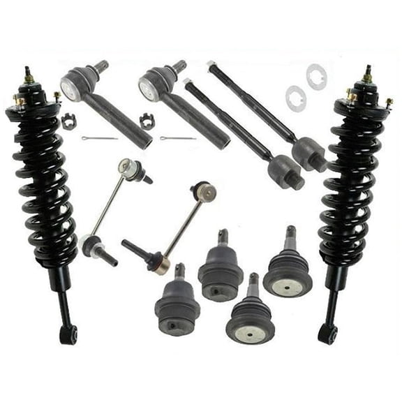 Fits 2003-2009 Toyota 4Runner Front Complete Struts Ball Joints Tie Rod & Link