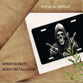 thumbnail image 3 of 1 Pcs Durable License Plate Covers & Frames, Skull Hoodie with For Decorative Front, Waterproof For Decoration Aluminum License Plate Covers & Frames Cover For Men Women, 12" X 6", 3 of 6
