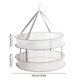 thumbnail image 3 of Cesta plegable de ropa para secar de 2 niveles | Secadora plana portátil multicapa para calcetines Ropa interior interior | Malla de poliéster transpirable | 19x19x5 pulgadas | Blanco, 3 of 6