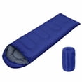 thumbnail image 1 of Saco de dormir tipo sobre para adultos, mezcla de poliéster, impermeable, para viajes, cálido, para acampar, azul marino, 0,95 kg, 1 of 3